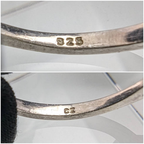 Vintage Jewellery 水滴氧化鋯純銀戒指